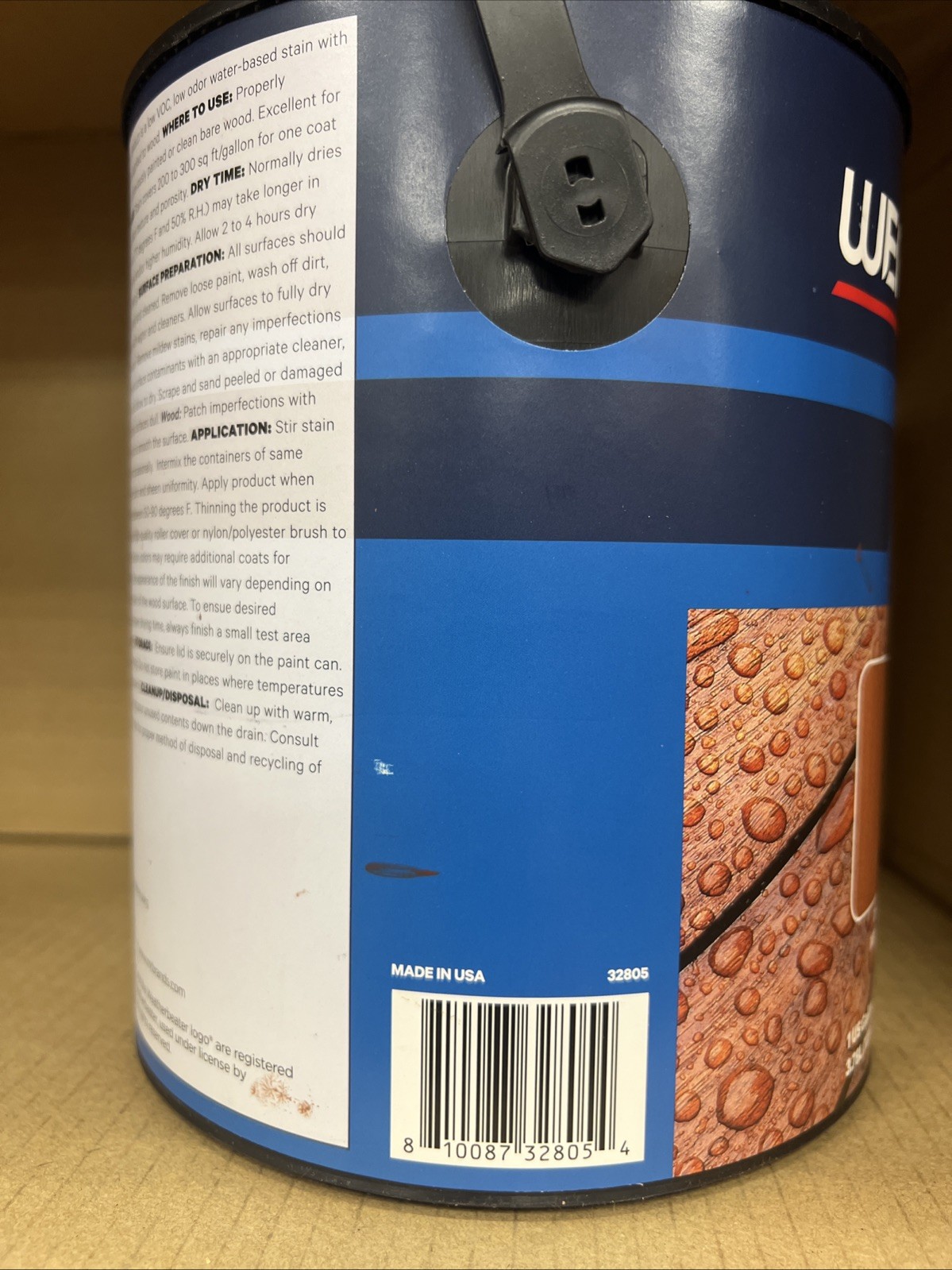 WEATHERBEATER DECK STAIN & SEALER REDWOOD GALLON FREE SHIPPING NEW OH