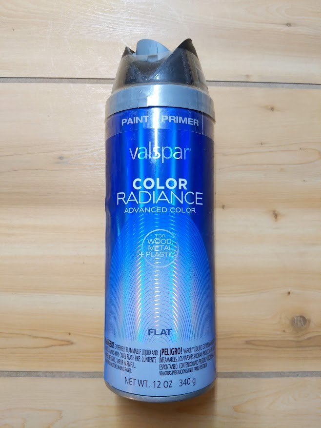 Valspar 86001 Color Radiance Spray Paint + Primer 12oz FLAT BLACK Wood Metal Pla
