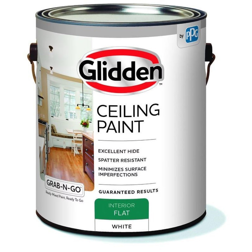 Interior Ceiling Paint White Flat Finish 1 Gallon