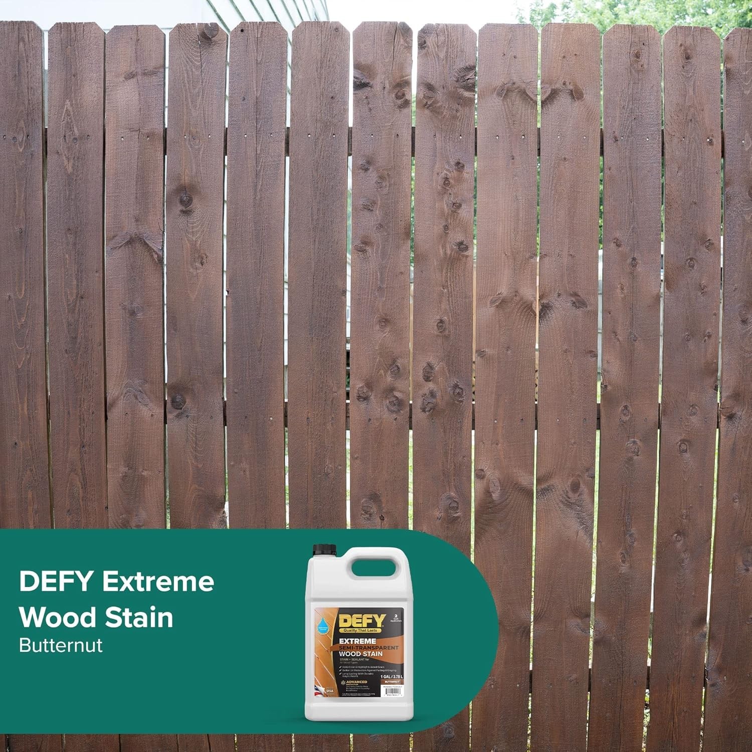 Waterproof Wood Sealer 1 Gal Butternut Exterior Deck Fences Siding UV Resistance