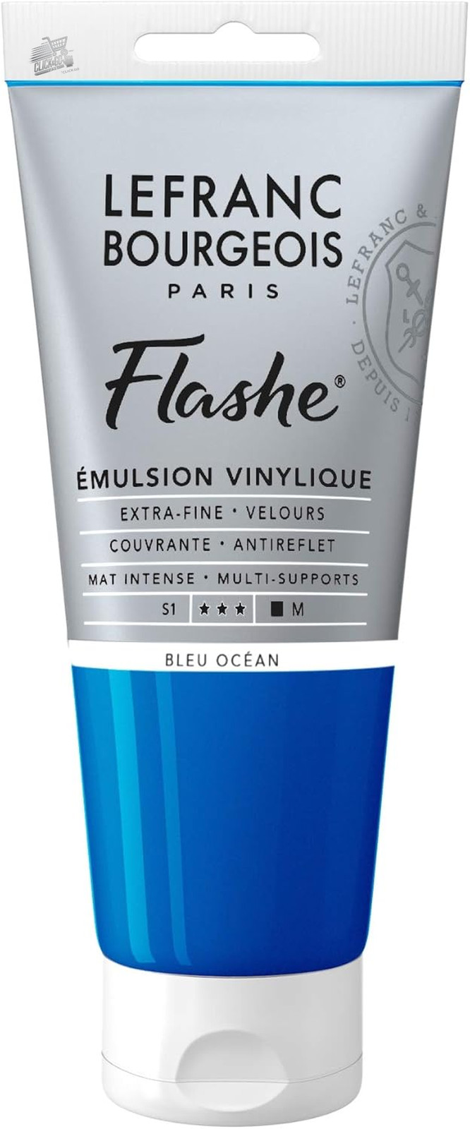 Acrylic Vinyl Color Flashes Lefranc Bourgeois 80ml Ocean Blue Matte Paint