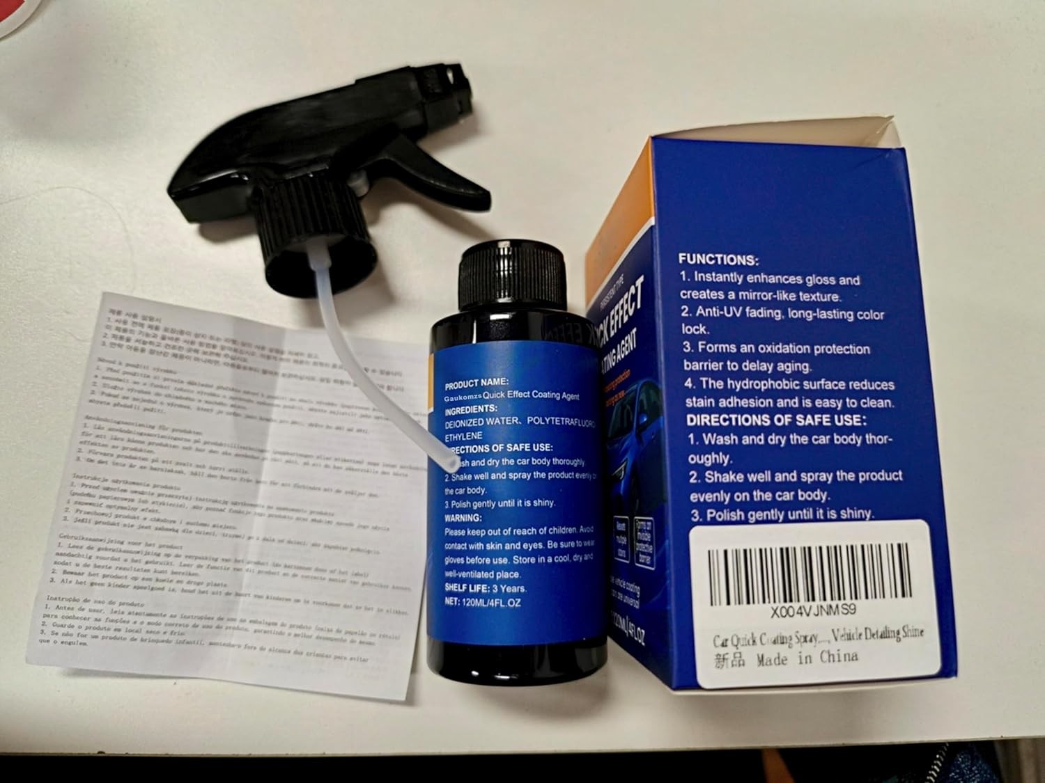 2 Pack Car Ceramic Coating Spray Advanced Paint Shine Detail