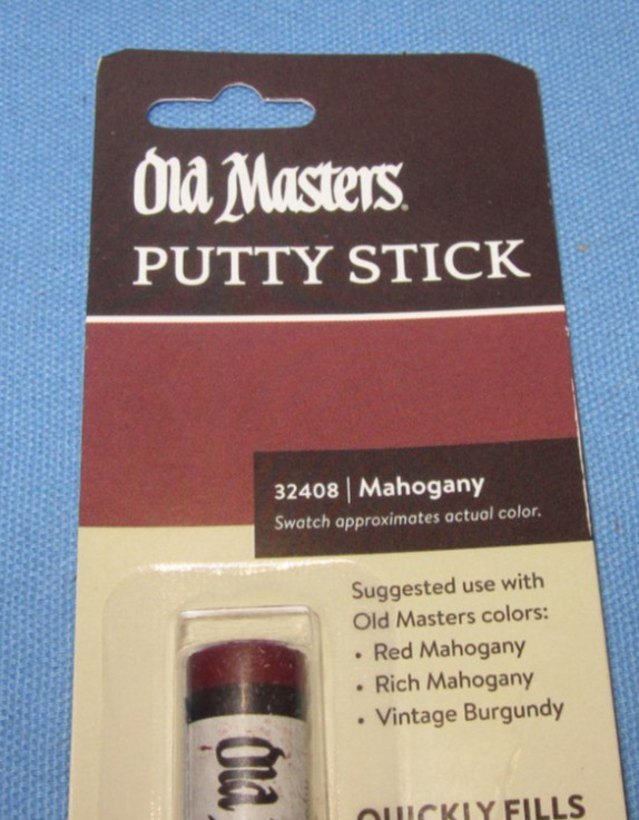 3 Old Masters Putty Sticks ~ White, Red Brown, Mahogany ~ Hide Those nail holes