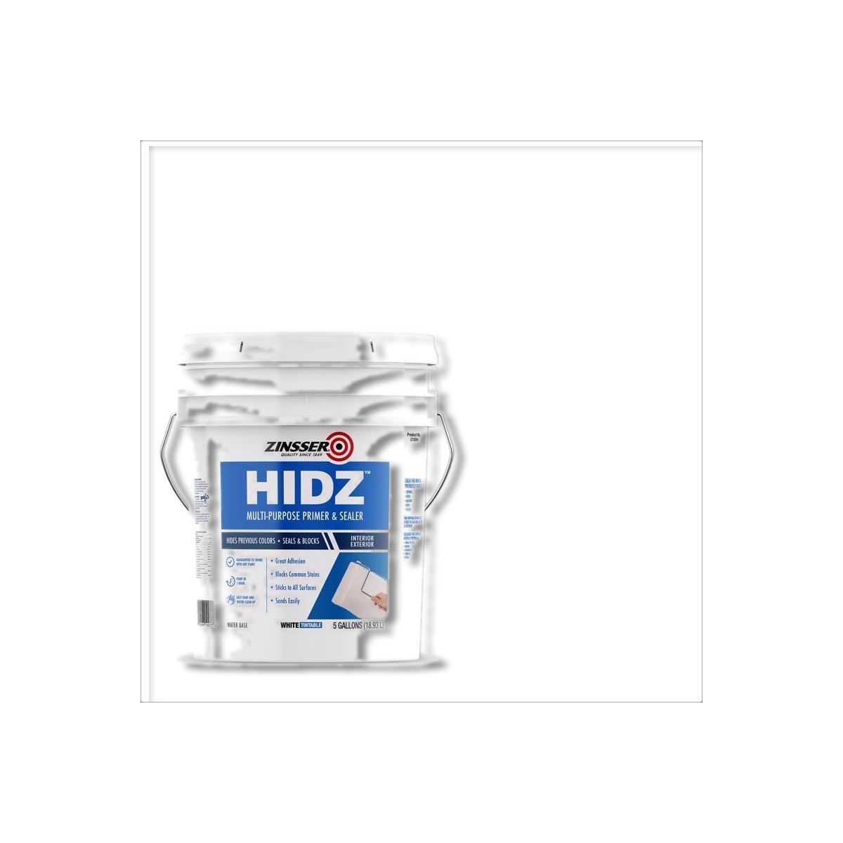 Zinsser HIDZ White Flat Water-Based Primer and Sealer 5 gal 373694
