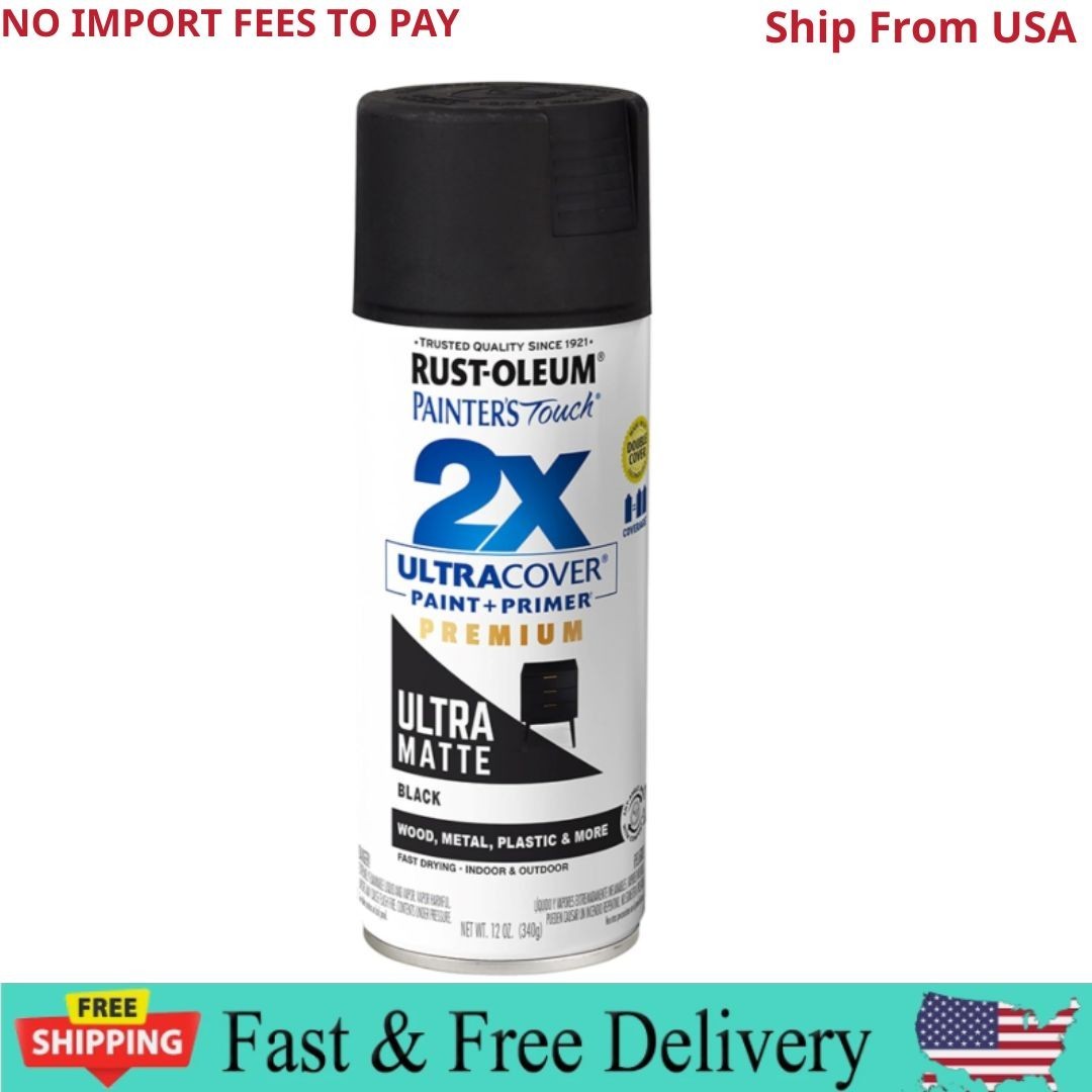 Rust-Oleum 331182 Painter’s Touch 2X Ultra Cover Spray Paint, 12 oz, Ultra Matte