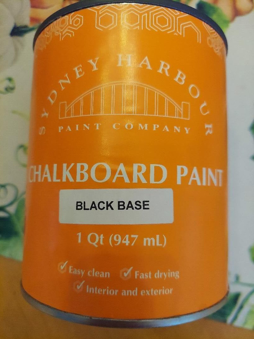 Sydney Harbour Interior/Exterior Chalkboard Paint 1 Quart qt, Chalk board Black