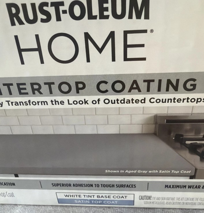 Rust-Oleum 384962 Home Countertop Kit Ultra White Tint Base with Satin Top-Coat