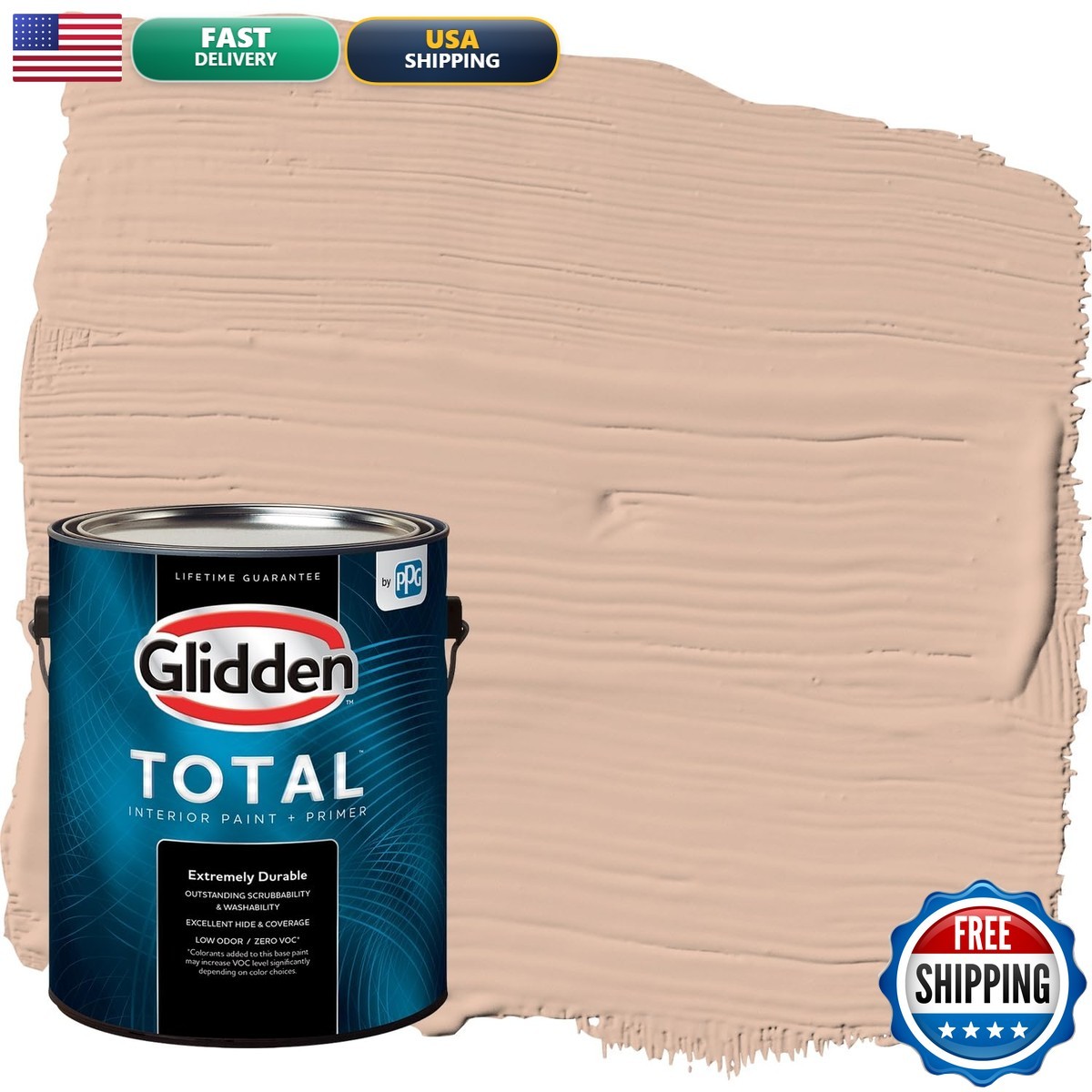 Glidden Total Interior Wall All-In-One Cinnamon Ice/Orange Flat 1 Gallon