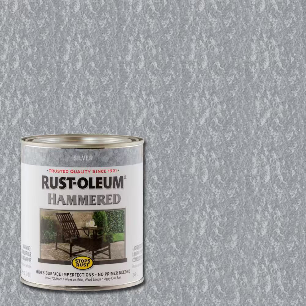 1 Qt. Silver Hammered Gloss Rust Preventive Interior/Exterior Paint (2-Pack)