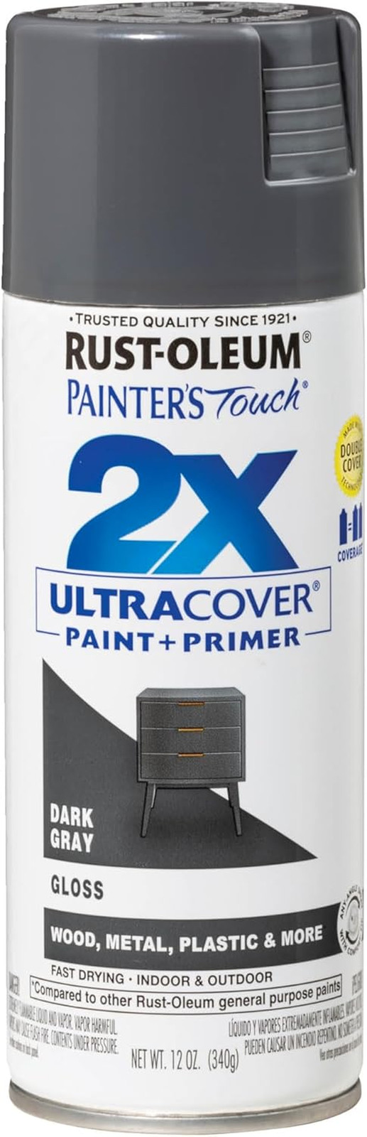 Painter’S Touch 2X Ultra Cover Spray Paint, Gloss Clear | Indoor and Outdoor Sur