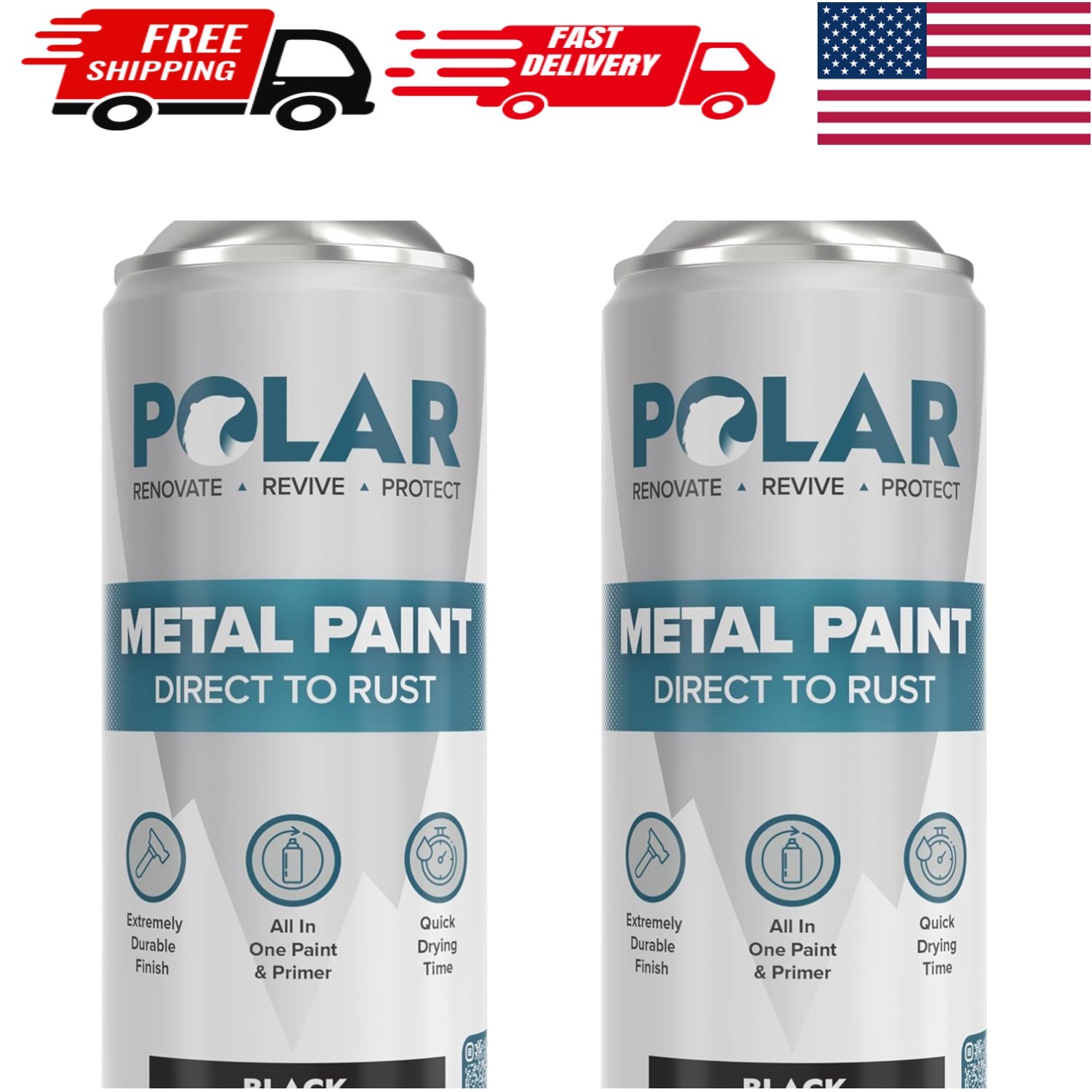 All-Purpose Gloss Black Spray Paint – Protect & Revive with Quick-Dry Formula