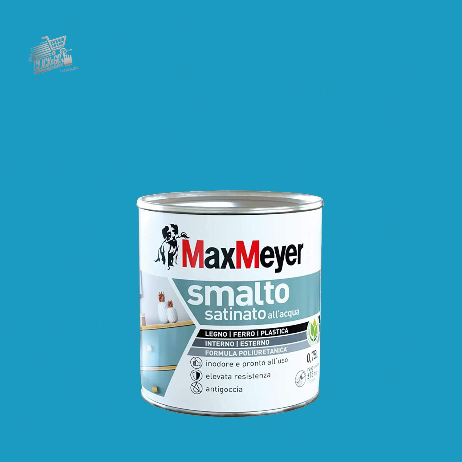 Turquoise Satin Polyurethane Water Enamel 0.125L