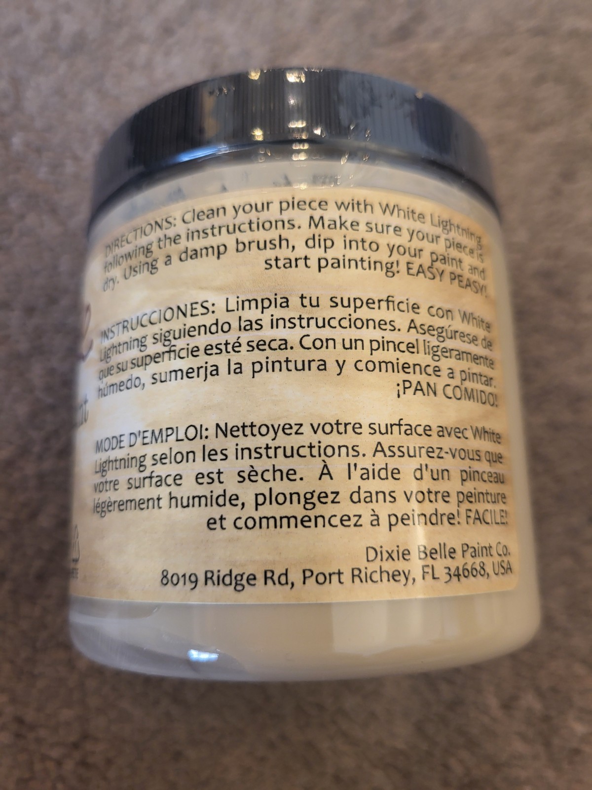 Dixie Belle Chalk Mineral Paint BURLAP 8 oz NEW
