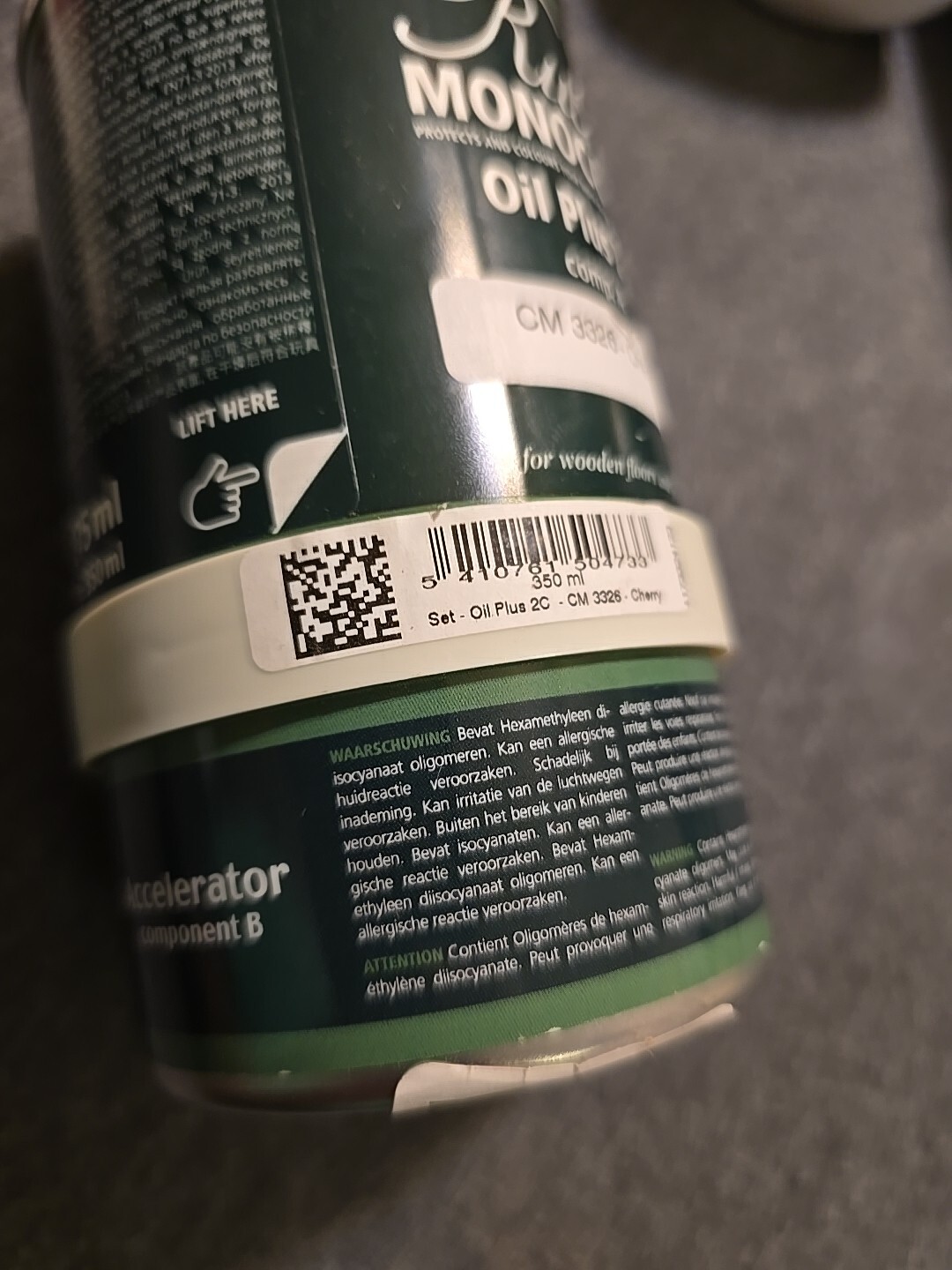 Rubio Monocoat Oil Plus 2C 350 Milliliters CM 3326 Cherry Interior Wood Stain