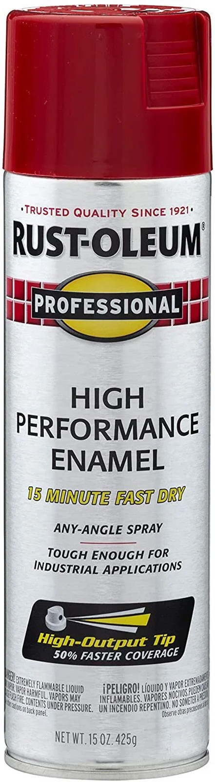 Safety Red, Professional High Performance Enamel Gloss Spray Paint-7564838, 15
