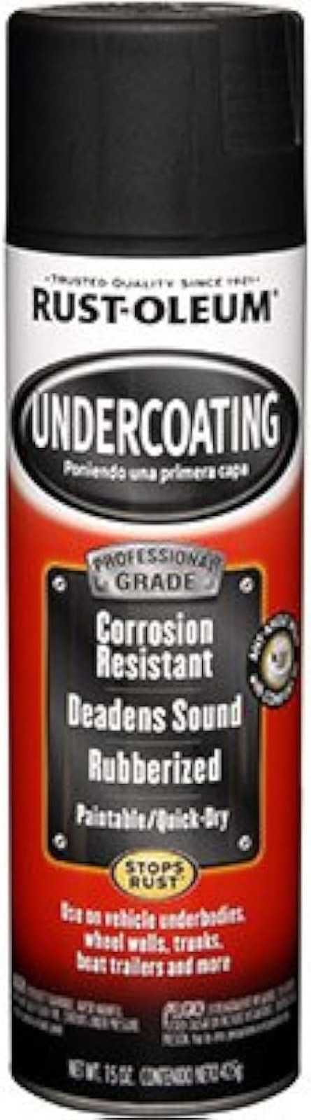 248656 Professional Grade Rubberized Undercoating Spray, 15 Oz, Black