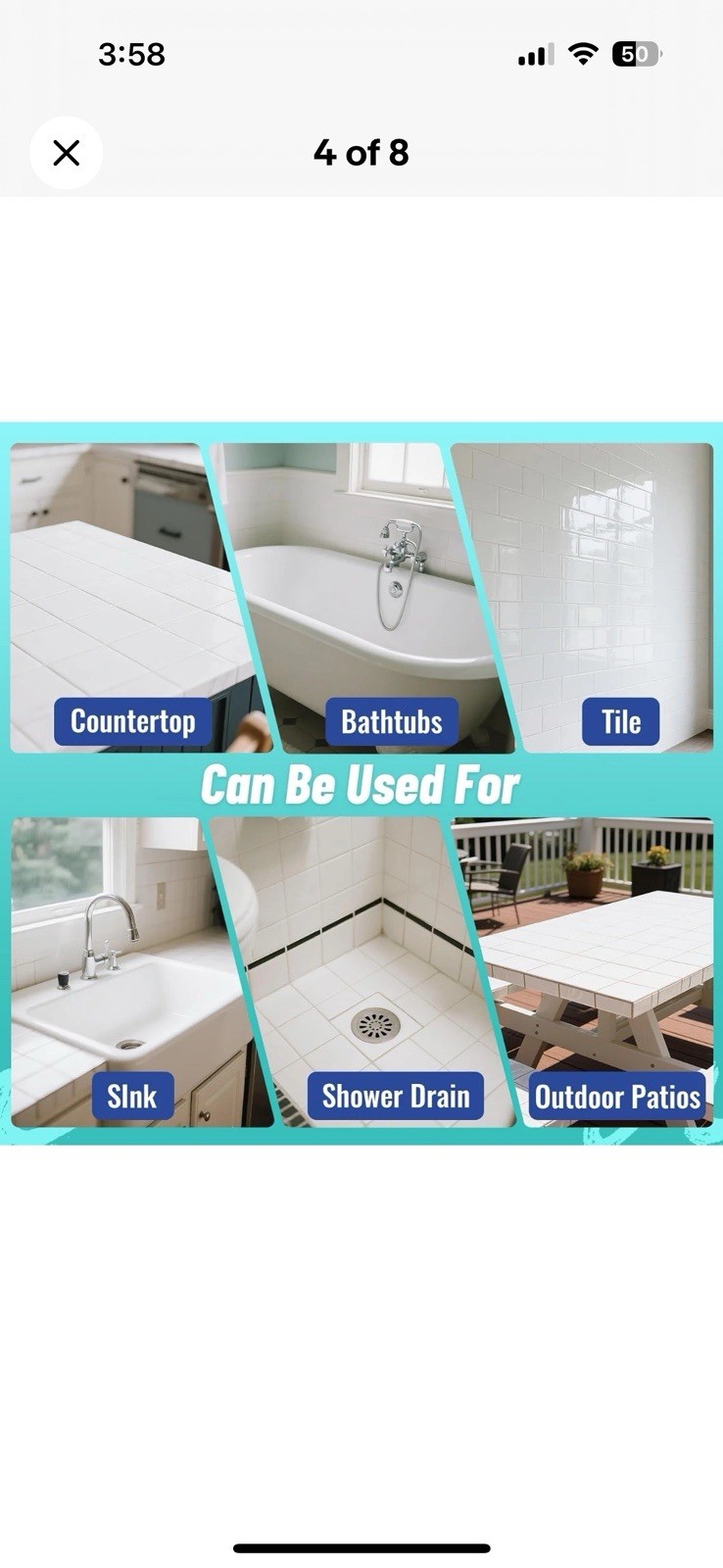 YKF Tub and Tile Refinishing Kit, Quick-Dry Tile Paint for Wall, Floor & Counter