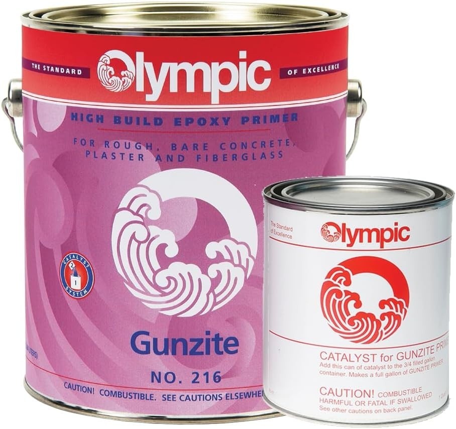 Gunzite Primer – 1 Gallon Two-Part Epoxy Primer for Pools, Surfaces, Sandblasted