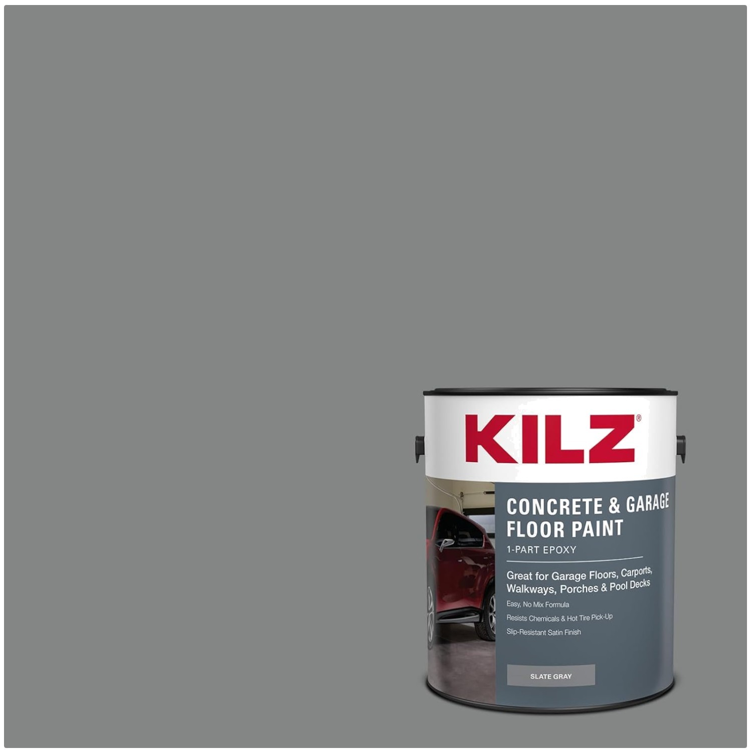 Versatile Interior Exterior Concrete Paint, Slate Gray
