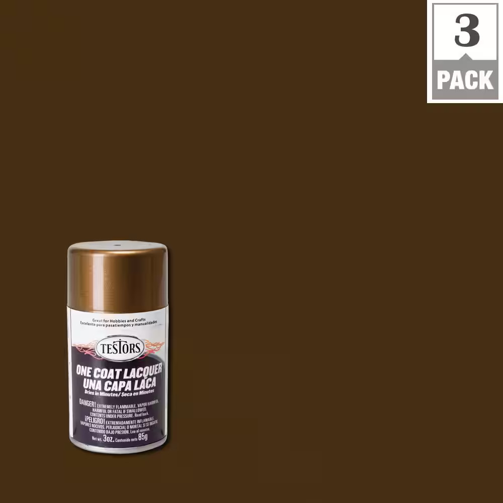 3 Oz. Bronze Lacquer Spray Paint (3-Pack)