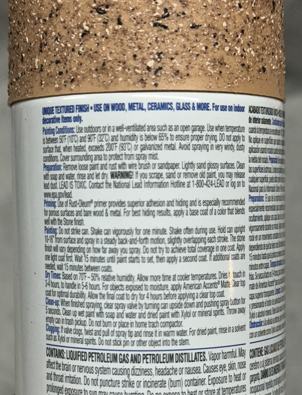 Rust-Oleum Sienna Stone Creations Spray Paint For Wood, Metal, Glass, 7994830