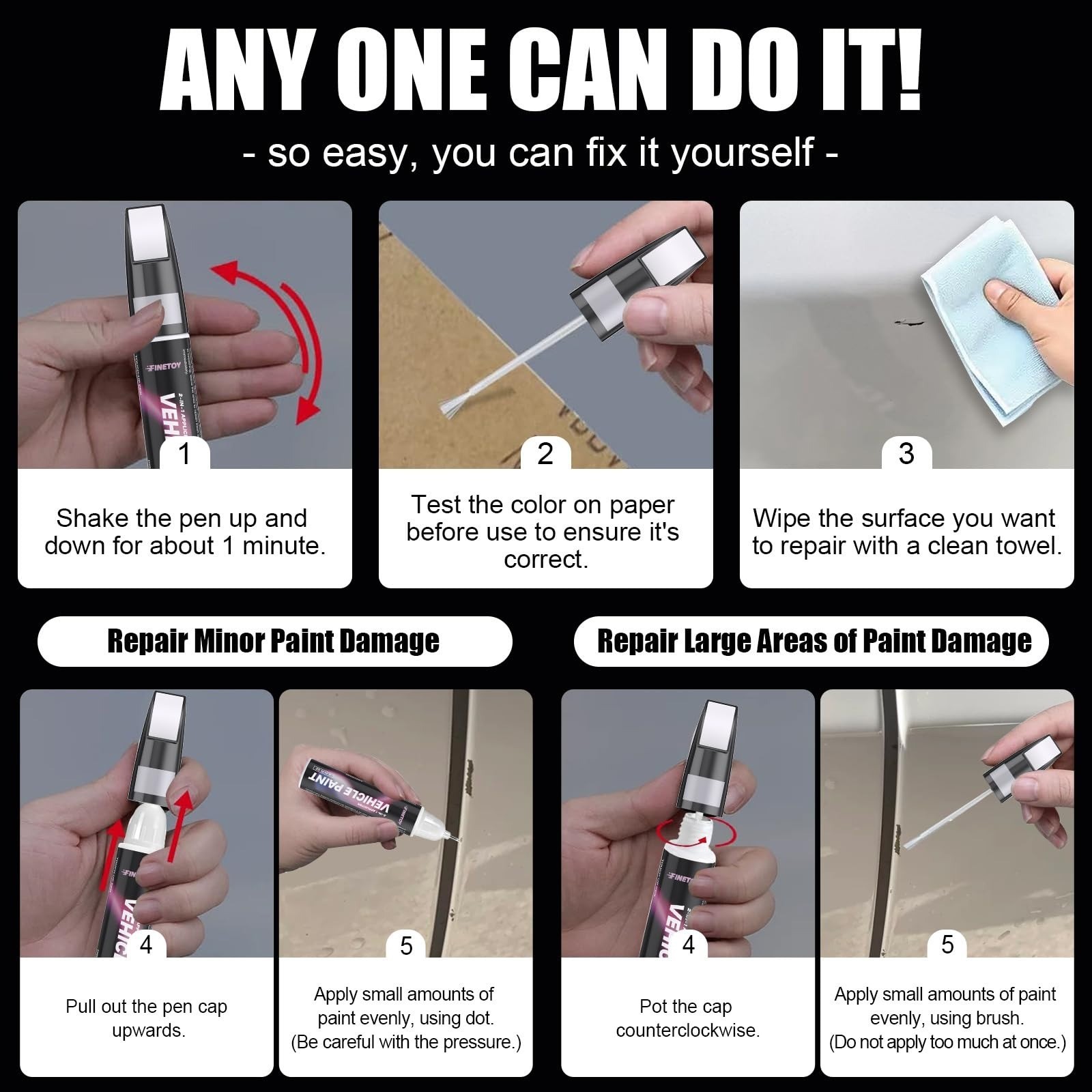 GNT Radiant Red Touch Up Paint for Chevrolet | Fast Drying Repair Kit
