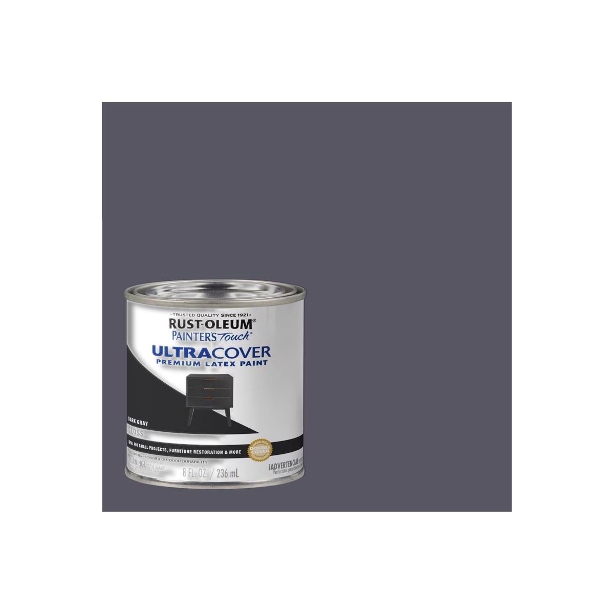Rust-Oleum Painters Gloss Dark Gray Water-Based Latex Ultra Cover Paint 1986730
