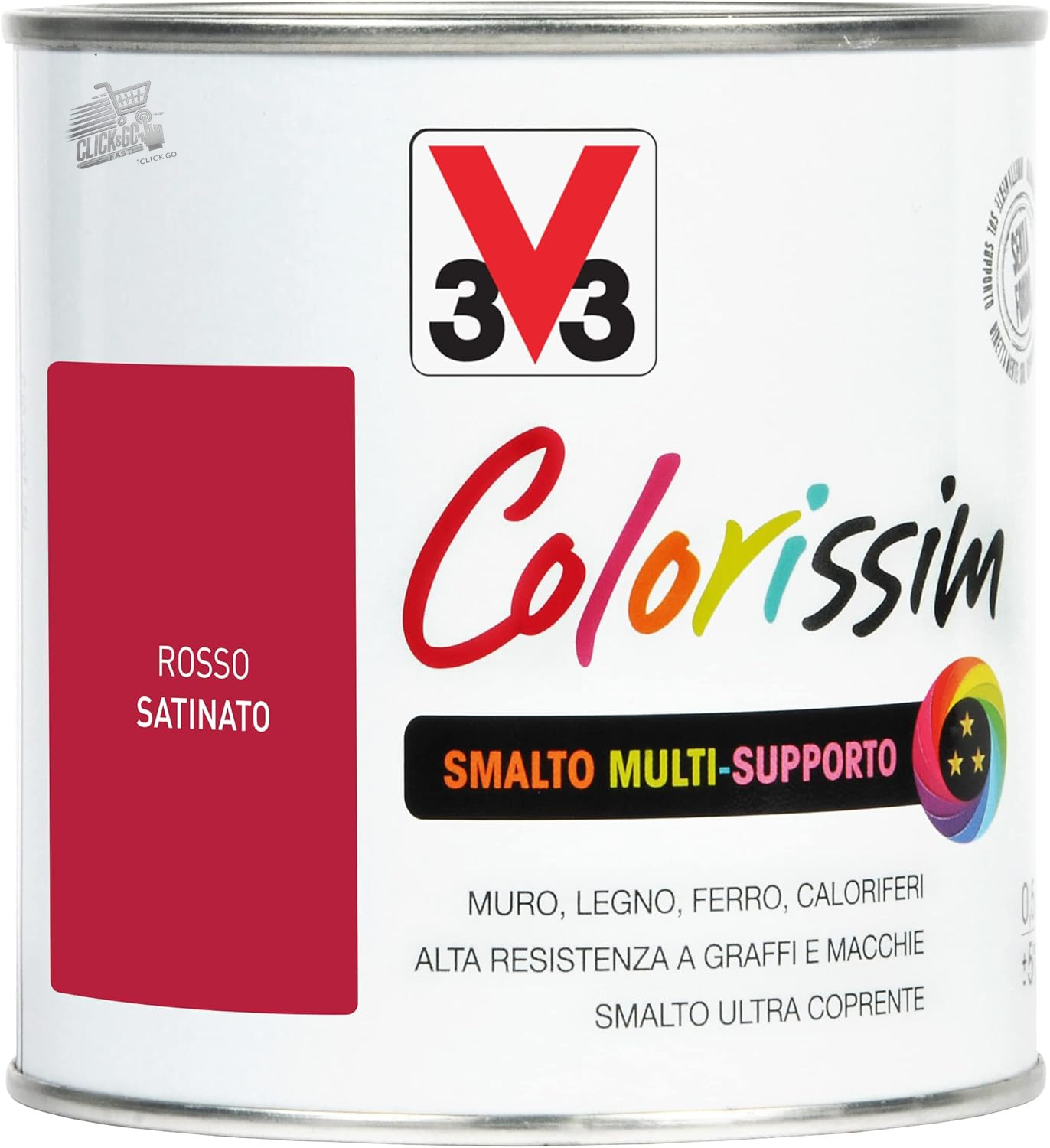Multi-support enamel V33 colorful red wood paint iron wall 500ml