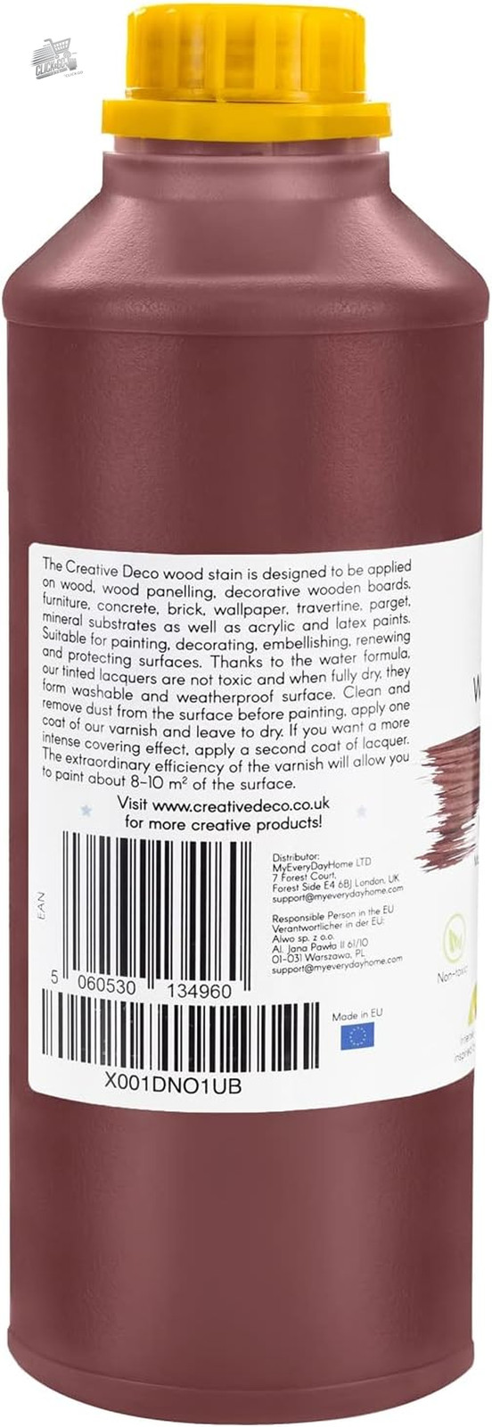 Black Ebony Wood Impregnating Bite Water Paint Indoor Outdoor 1L