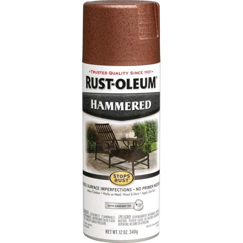 Rust-Oleum 210849 Hammered Spray Paint, Hammered, Copper, 12 oz, Can