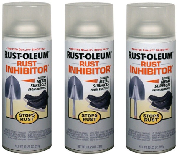 (3) Cans Rust-Oleum 224284 10.25 oz Rust Inhibitor Clear Coating Aerosol Spray
