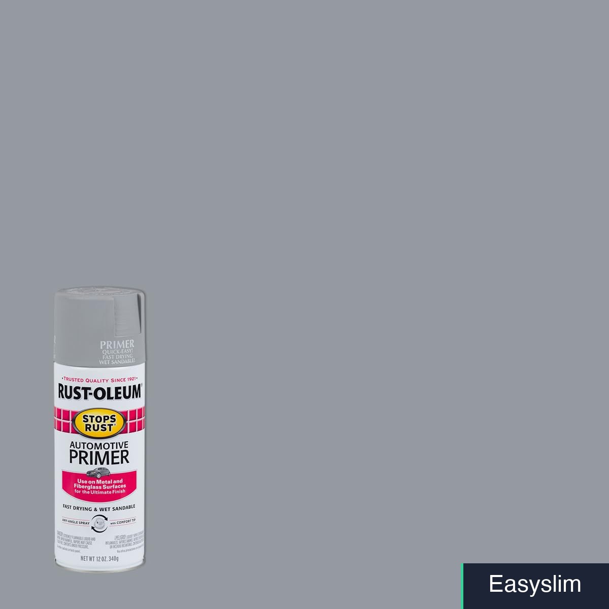 Automotive Primer Spray Paint 12 oz Flat Light Gray Oil Based 6-Pack