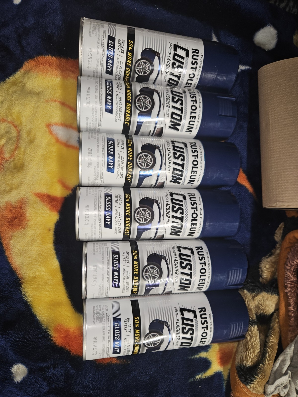 Rust Oleum Automotive Premium Custom Lacquer Spray Paint Gloss Navy 11Oz Pack…