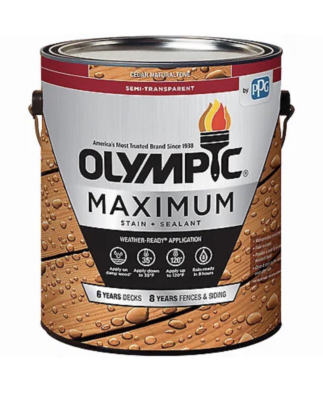 Olympic 79551A/01 Maximum Deck, Fence & Siding Stain & Sealant, Exterior,