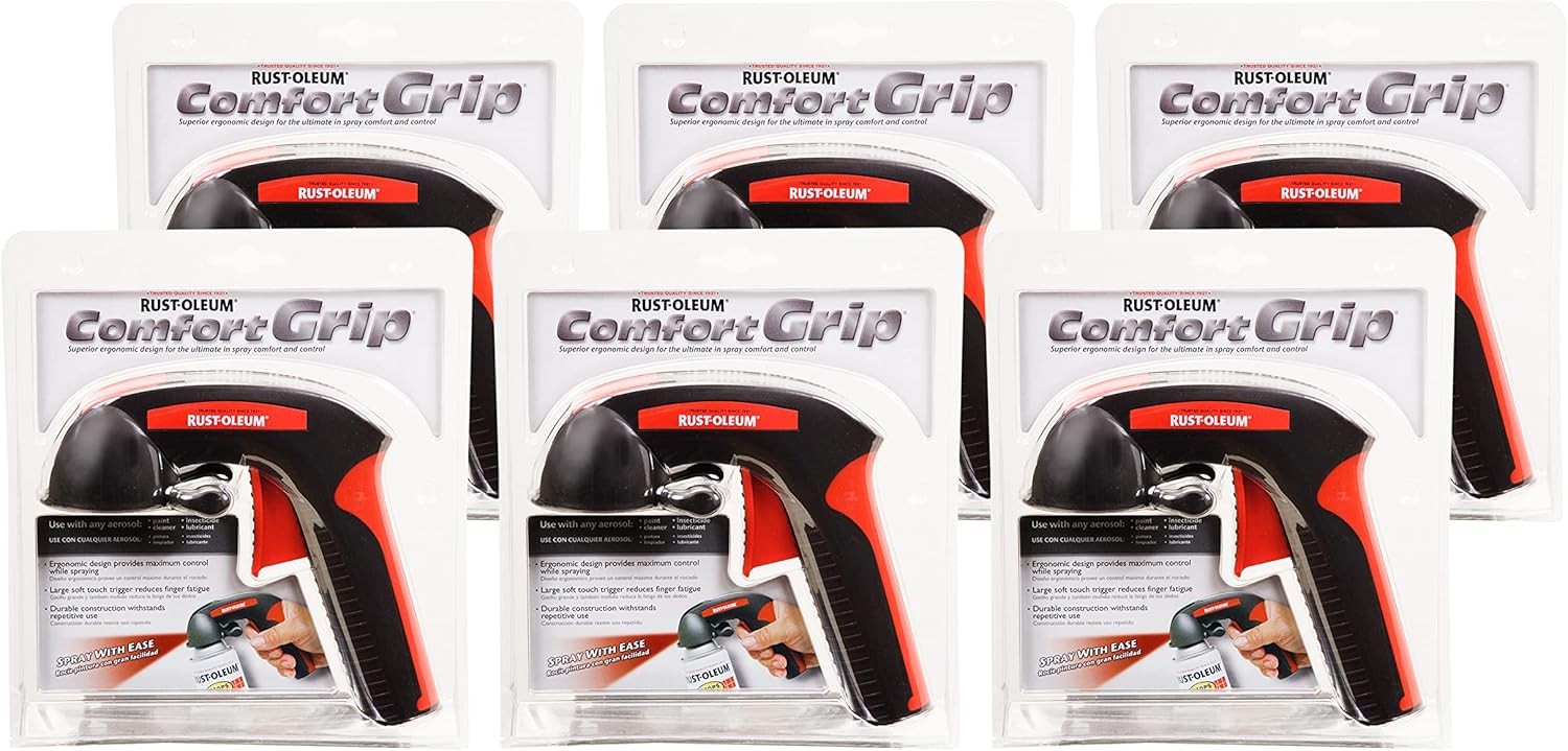 1 Count (Pack of 6,Rust-Oleum 241526-6PK Spray Paint Comfort Grip,for spray cans
