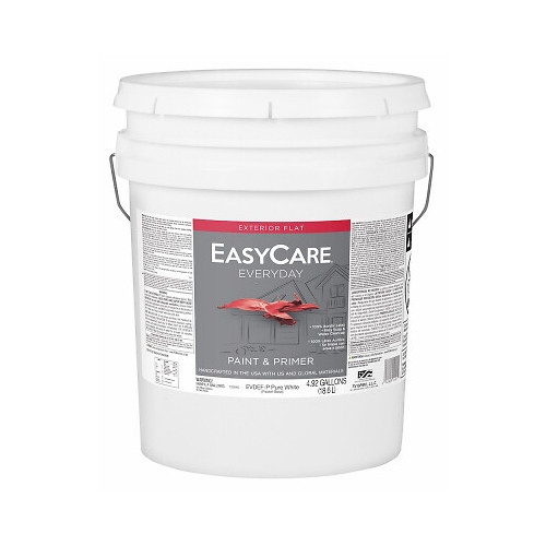 EasyCare EVDEFP-5G Everyday Exterior Latex Paint, Flat, Pastel Base, 5 Gallon –
