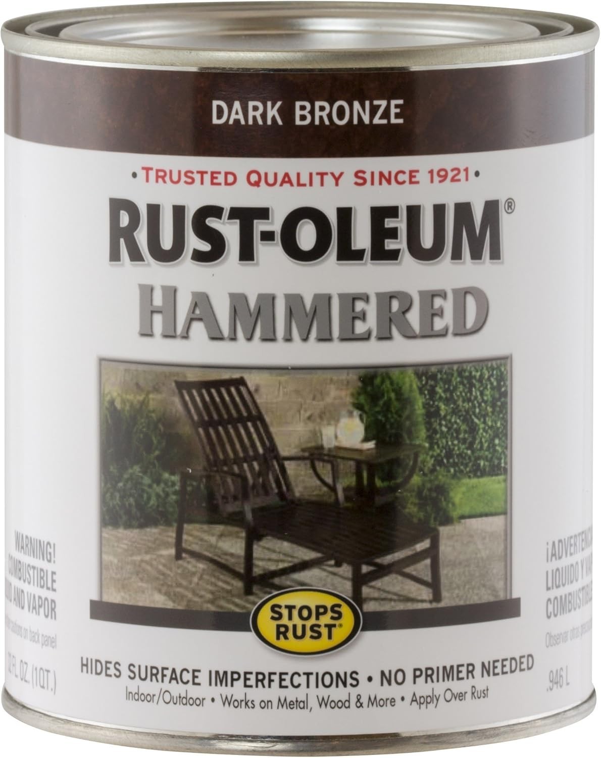 Rust-Oleum 239075 Stops Rust Hammered 32 Fl Oz (Pack Of 1) Dark Bronze