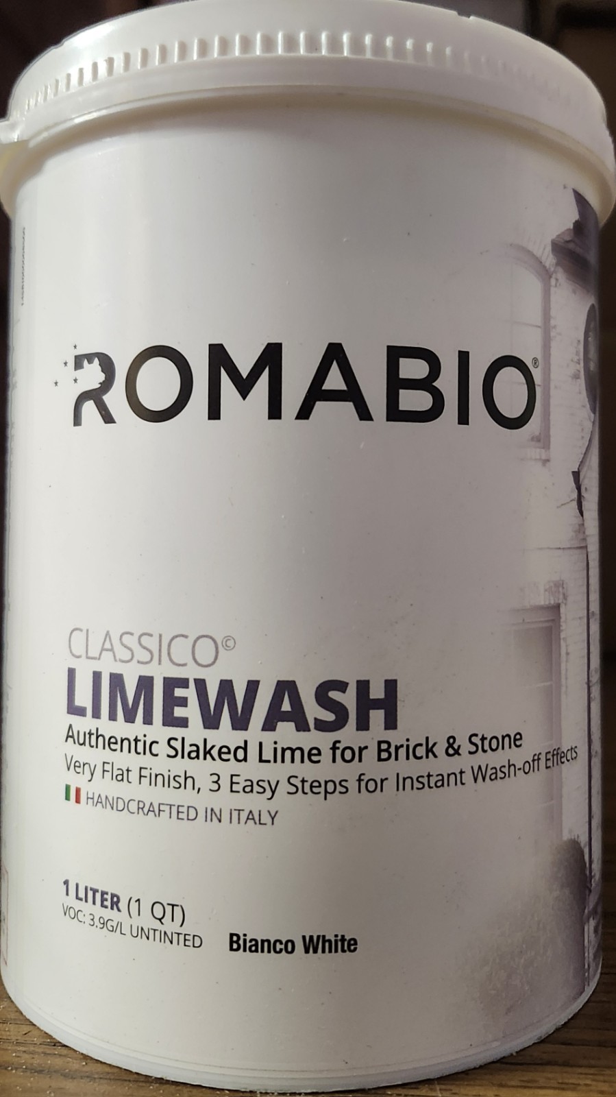 Romabio Classico Limewash 32oz Interior/Exterior Paint – Bianco White