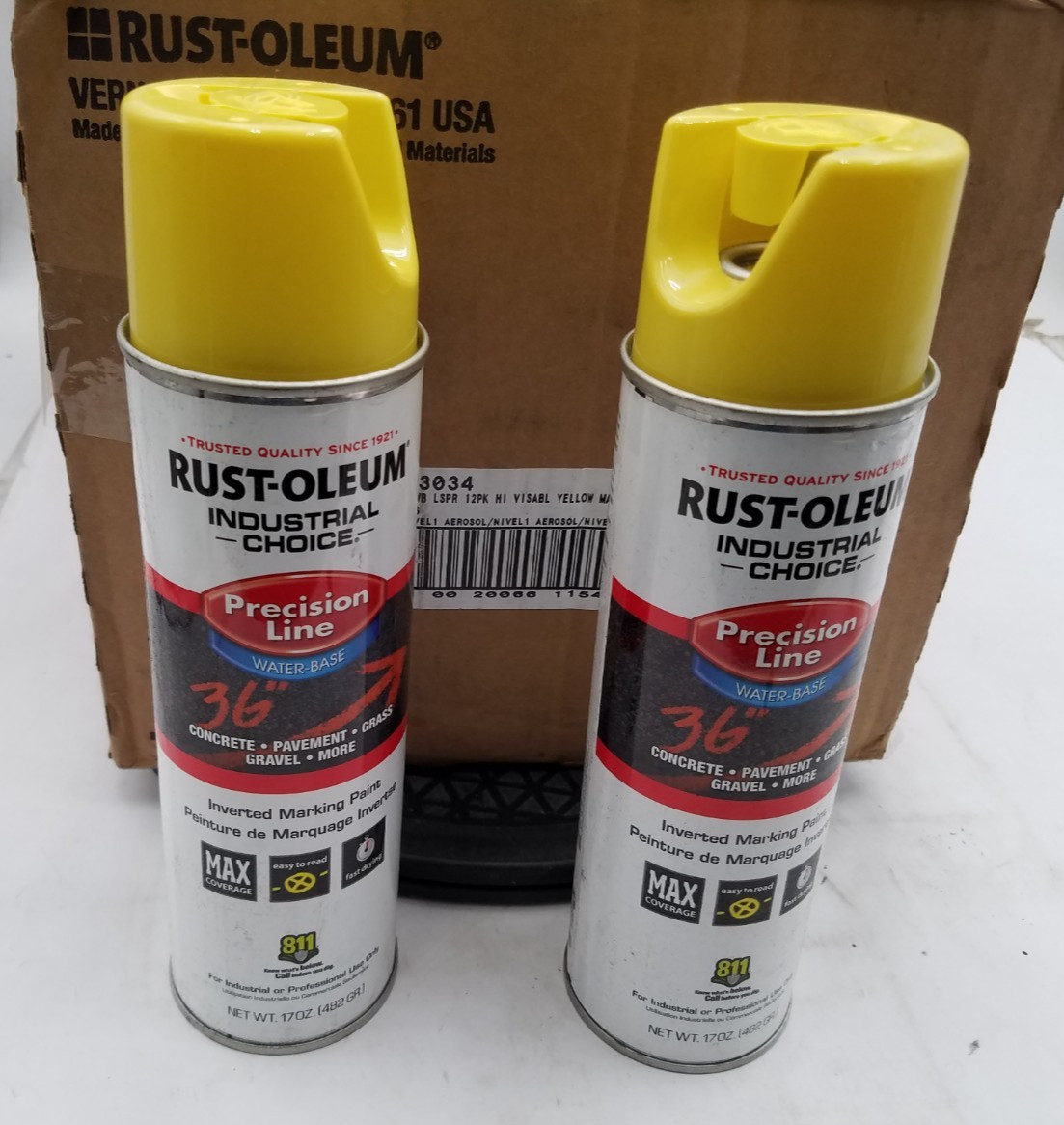 10 pack of Rust-Oleum 203034 600-700 Linear ft. Inverted Marking Paint 17 oz.