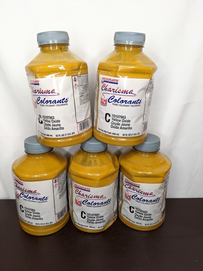 5pk- Accurate Charisma Colorant/tint C YELLOW OXIDE 32 fl oz (1D107963)