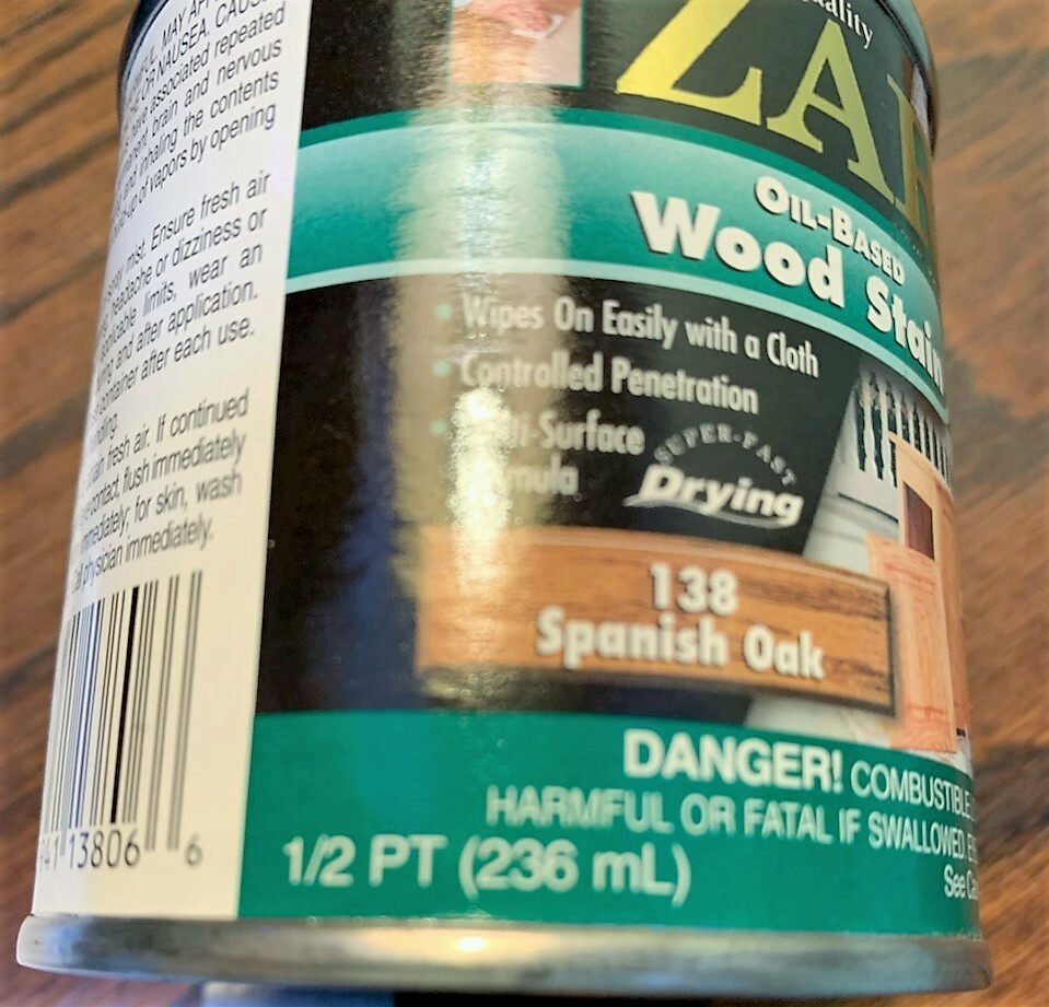 ZAR Interior Stain, 138 SPANISH OAK, 1/2 Pint