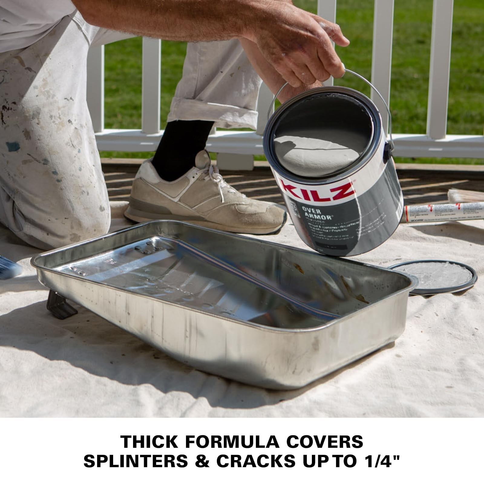 Textured Solid Coating Resurfacer for Wood, Composite & Concrete – Cape Cod Gray
