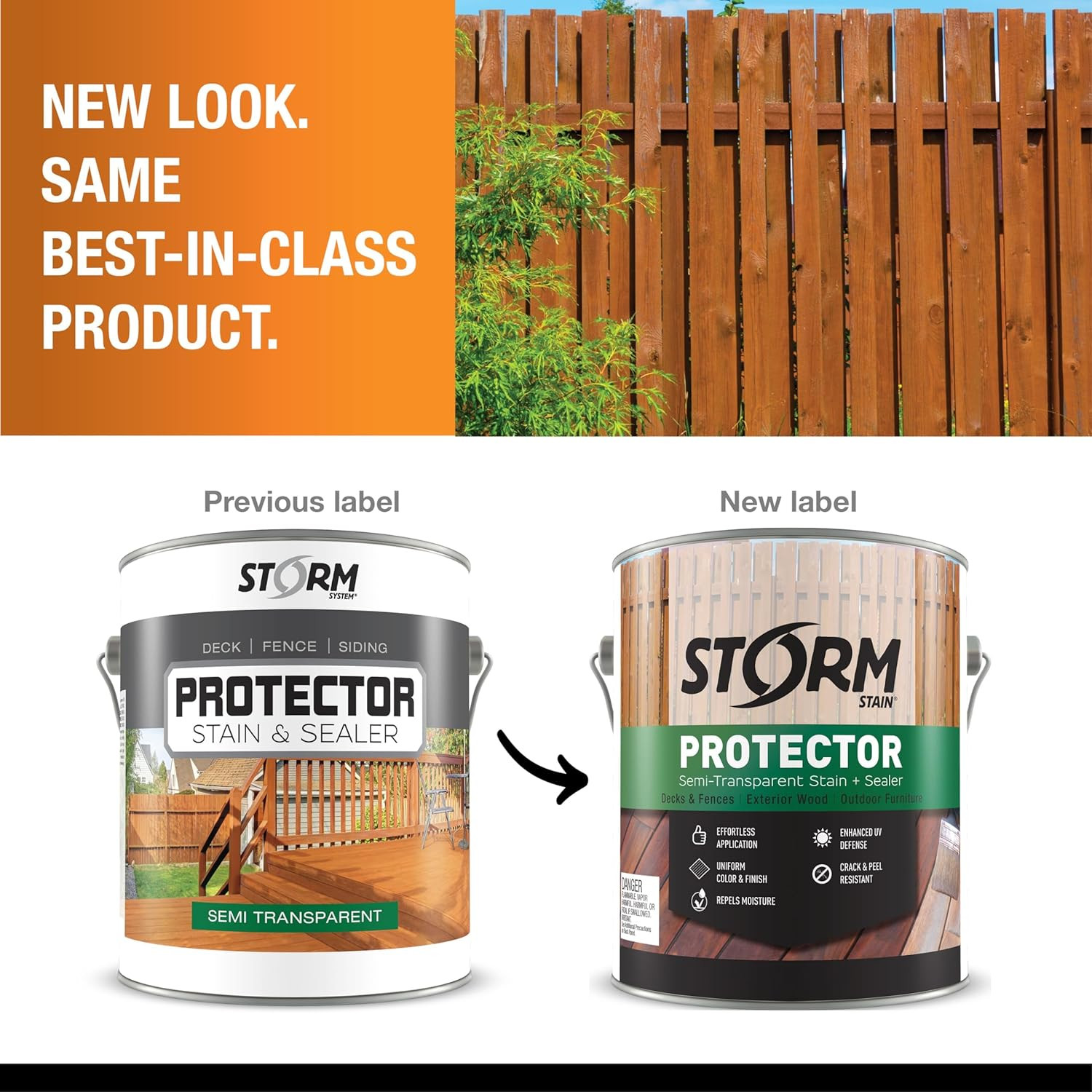 Storm Stain Protector – Hickory, 1 Gallon, Protects Outdoor Wood from Water & U