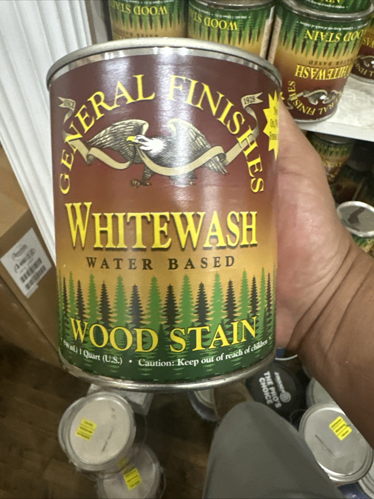 General Finishes Water Based Wood Whitewash Stain Quart