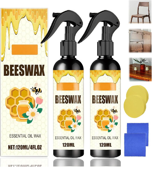 2PCS Beeswax Spray, Beeswax Spray Furniture Polish,Natural Care and Repair Agent