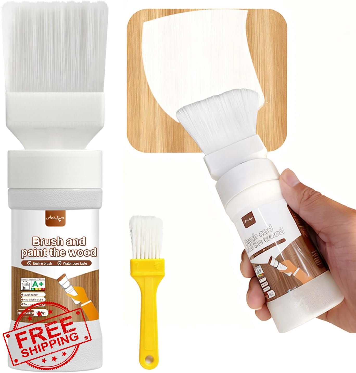 Anirun White Touch Up Paint for Furniture, Cabinets, Wood, Metal