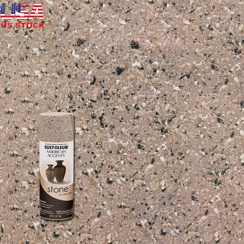 Textured Stone Spray Paint Wood Metal Glass Ceramics Quick Dry Low Odor 12oz New