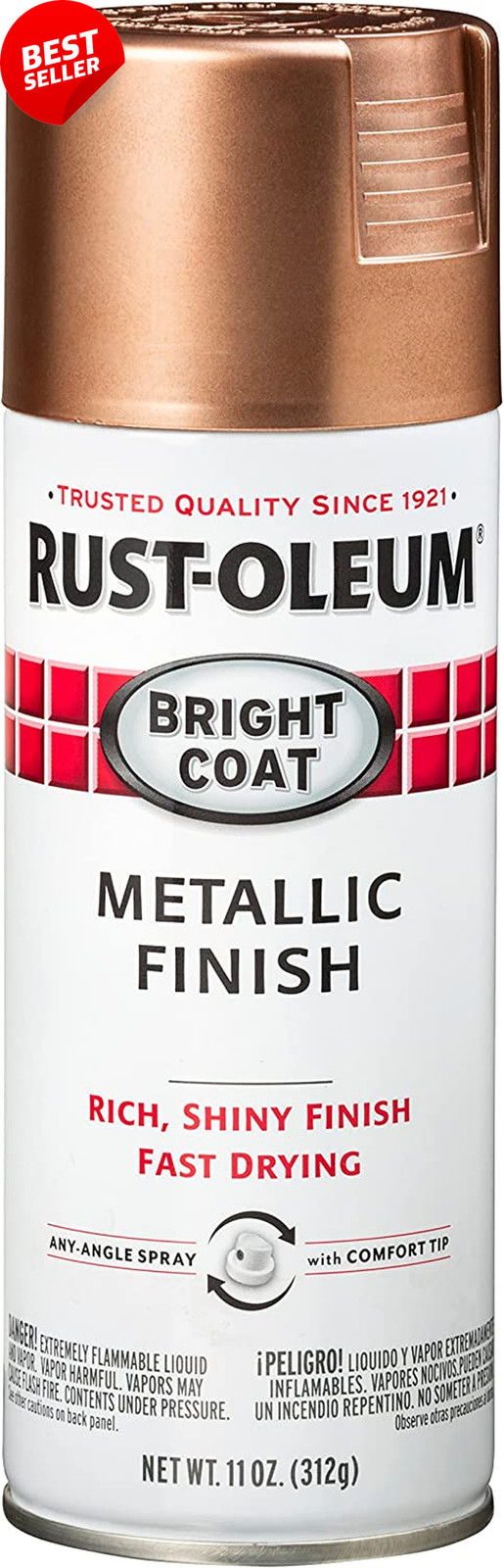 Stops Rust Bright Coat Metallic Spray Paint 11oz Rose Gold 1-Pack 344733