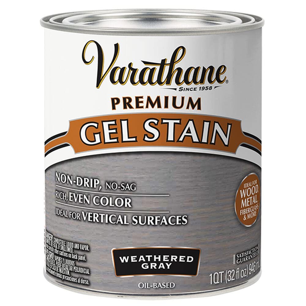 Varathane Premium Gel Stain Quart Weathered Gray For Vertical Surfaces 250 Sq Ft
