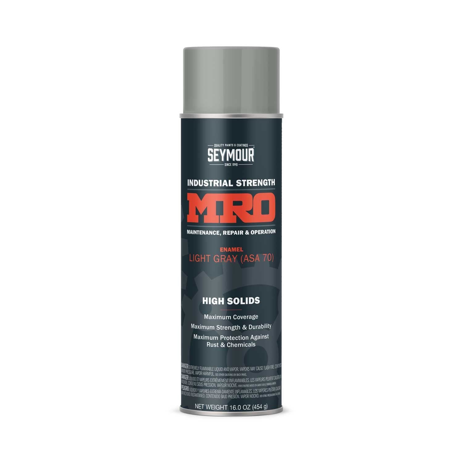 Industrial High Solids Spray Paint Light Machinery Gray 16 Oz Aerosol